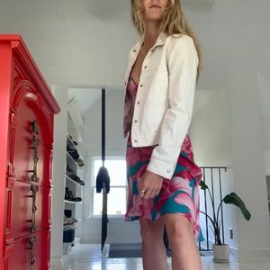 White denim carpenter jacket